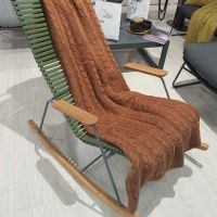 Pleciony koc 190х160, Terakota