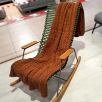 Pleciony koc 190х160, Terakota